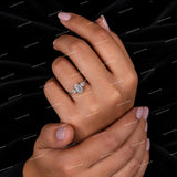 Oval VVS Moissanite Diamond Engagement Ring Three Stone Luxury Diamond Ring