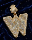 Personalized VVS Moissanite Name Letter Pendant Hip Hop Style Iced Out 925 Silver 3D Baguette Diamond Pendant