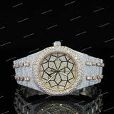 Luxury Moissanite Diamond Spiderweb Design Dial Diamond Set Iced Out Watch