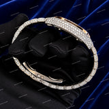 Hip Hop Custom Moissanite Diamond Watch Red Roman Dial Full Iced Premium Luxury Style