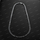 Pass Diamond Tester 925 Silver Black Moissanite Diamond Hip Hop Jewelry Iced Chain Necklace