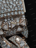 Luxury VVS Moissanite Diamond Statement Necklace Pear Cut Cuban Link Chain