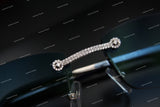Handcrafted Moissanite Diamond Rimless Eyewear Blue Gradient Tinted Sunglasses