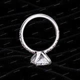 Premium Princess Cut VVS Moissanite Diamond Pave Engagement Ring