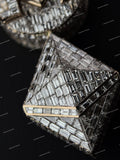 Luxury Fine Jewelry 925 Sterling Silver VVS Moissanite Diamond Vertical Name Letter Pendant
