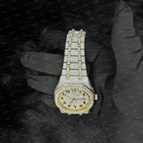 Luxury Iced Out Stainless Steel VVS Moissanite Diamond Bust Down Watch