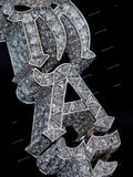 Themed Moissanite Pendant Letter Hip Hop Style S925 Silver Ice Out Moissanite Vertrical Letter Pendant
