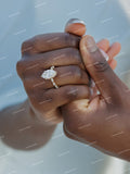 Luxury Marquise Cut Moissanite Diamond Ring Custom Design Engagement Wedding Ring
