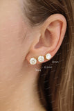 Personalized 925 Sterling Silver Moissanite Diamond Stud Earrings VVS Clarity Round Cut 4 Prong Setting Jewelry