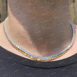 Premium Iced Out VVS Moissanite Dimaond 925 Sterling Silver Tennis Chain For Unisex