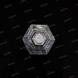 Luxury Cocktail Ring Unisex S925 Sliver Moissanite Diamond Bugetee Cut Hexagon Shield Ring