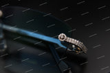 Handcrafted Moissanite Diamond Rimless Eyewear Blue Gradient Tinted Sunglasses
