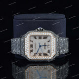 Premium Fantastic Fully Iced Out VVS Moissanite Diamond Watch Black Automatic Watch