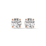 Screw Back Round Brilliant Cut Moissanite Stud Earrings 925 Sterling Silver Classic