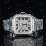 Premium Fantastic Fully Iced Out VVS Moissanite Diamond Watch Black Automatic Watch