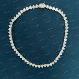 Luxury Hip Hop Jewelry Men Heart Shape Cuban Necklace Sterling Silver 925 VVS Moissanite Diamond Chain