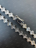 High Quality Custom Hip Hop Jewelry S925 Silver Four Leaf Clover 925 Sliver VVS Moissanite DiamondNecklace