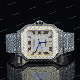 Premium Fantastic Fully Iced Out VVS Moissanite Diamond Watch Black Automatic Watch