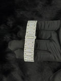 Custom Luxury Snow White Full Iced Santos Moissanite Diamond Watch Fashion Style