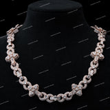 VVS Moissanite Cross Cuban Link Chain Necklace 925 Sterling Silver Iced Custom Hip Hop Jewelry