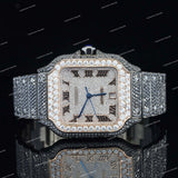Premium Fantastic Fully Iced Out VVS Moissanite Diamond Watch Black Automatic Watch