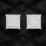 New Hip Hop S925 Sliver Jewelry Men's Brilliant Cut  Moissanite Earrings