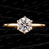 Luxury 925 Sliver VVS Moissanite Diamond Solitaire Perfect Engagement Ring