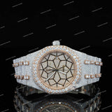 Luxury Moissanite Diamond Spiderweb Design Dial Diamond Set Iced Out Watch