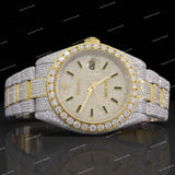 Fully Iced Out VVS Moissanite Diamond Watch Automatic Movement For Men