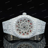 Luxury Iced Skeleton Dial Watch with Moissanite Diamond Bezel Fully Iced Premium Timepiece