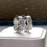 S925 Sterling Silver Moissanite Diamond Huggie Earrings Fine Jewelry