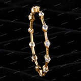 Floating Bubble Moissanite Diamond Wedding Band Round Diamond Band
