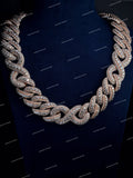 Custom 925 Silver Moissanite Diamond Cuban Link Chain For Unisex