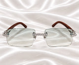 Premium VVS Moissanite Diamond Luxury Glasses Hip Hop Luxury Statement Sunglasses Party Wear