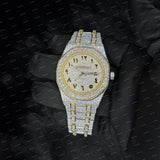 Luxury Iced Out Stainless Steel VVS Moissanite Diamond Bust Down Watch