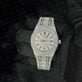 Fully Iced Out Black Stick Bar Moissanite Diamond Premium Watch For Men
