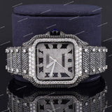 Luxury VVS Moissanite Diamond Black & Full White Iced Out Automatic Watch