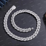 Hot Selling 925 Silver Brilliant Cut VVS Moissanite Diamond Hip Hop Cuban Link Chain Necklace