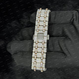Luxury Rose Gold With Arabic Numerals Moissanite Diamond Watch Custom Fashion Style