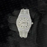 41MM Black Arabic Number Moissanite Diamond Luxury Hip Hop Watch