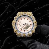 Snow White VVS Moissanite Diamond Luxury Watch With Rubber Strap Men's Fashion Timepiece