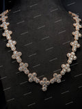 Premium S925 Sterling Silver VVS Moissanite Flower Cluster Tennis Necklace