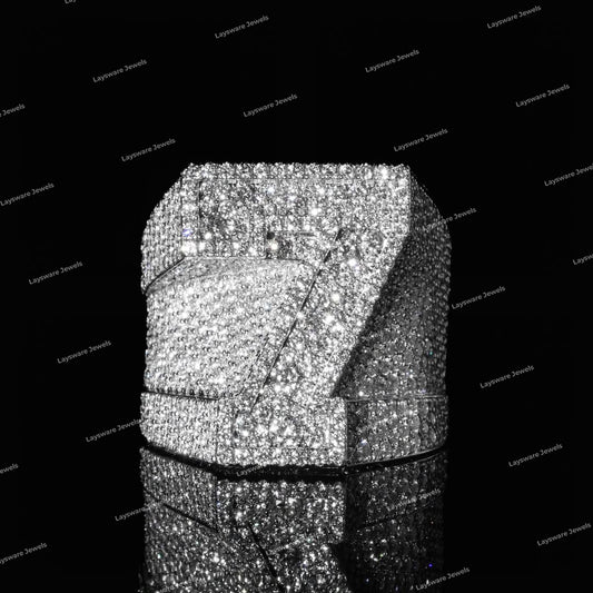 Luxury Custom VVS Moissanite Diamond Championship Ring Iced Out 925 Sliver Style Bling Hip Hop Jewelry for Men