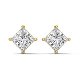 Princess Cut Moissanite Diamond Stud Earring in S925 Silver