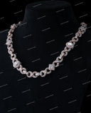 Iced Out Moissanite Diamond 925 Sterling Silver Infinity Chain