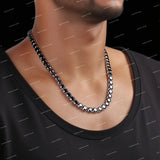 Pass Diamond Tester 925 Silver Black Moissanite Diamond Hip Hop Jewelry Iced Chain Necklace