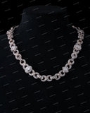 New Design Infinity Cuban Link Chain 925 Solid Silver VVS Moissanite Hip Hop Statement Man Necklace