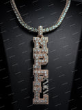 Hip Hop Moissanite Brilliant Cut 925 Sliver Iced Custom 3D Letter Name Claw Setting Pendant