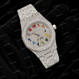 Snow White Ice Drip Moissanite Diamond Watch Personalized Luxury Look