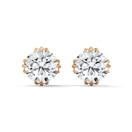 S925 Sterling Silver Moissanite Women's Stud Earrings Light Luxury Fashion Earrings